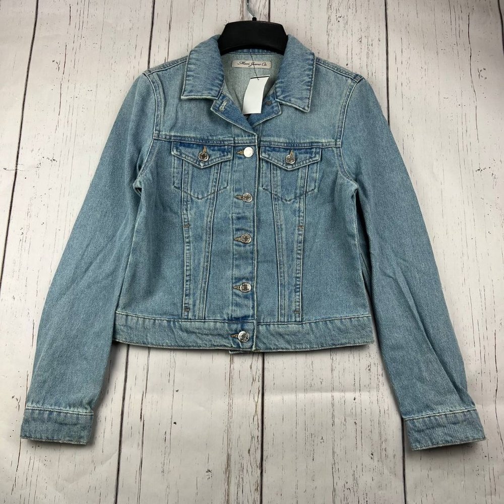 Mavi Small Cropped FIt‎ Stretchable Denim Jeans Jacket Blue Women New